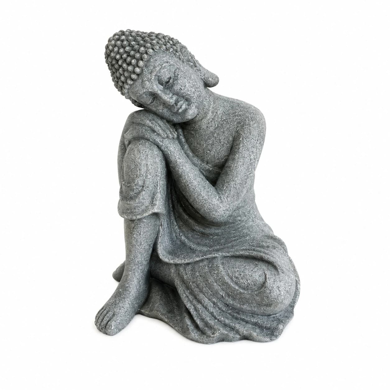 Sleeping Buddha Monk Statue | Resin Meditating Buddha Figurine | Zen Home & Office Decor | Tabletop Decorative Showpiece | Spiritual Gift